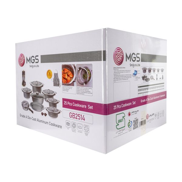 سرویس قابلمه و تابه گرانیت 25 پارچه ام جی اس مدل B کد GB2514