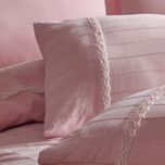 ست روتختی کاوری شش تکه گیپوردوزی شده صورتی مدل Jasmin Pudra برند Saheser ترکیه