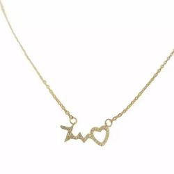 پلاک زنجیر (گردنبند)طرح نبض قلب مارکYSX