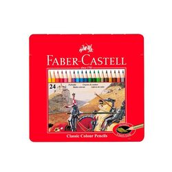 مداد رنگی 24 رنگ فابر-کاستل مدل Classic جعبه فلزی