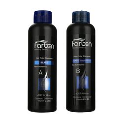 شامپو رنگ مو فاربن شماره 1.0 حجم 150 میلی لیتر رنگ مشکی مجموعه 2 عددی