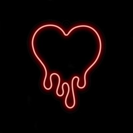 تابلو نئون فلکسی مدل قلب ریزشی