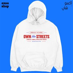 هودی سفید OWN THE ATREETS