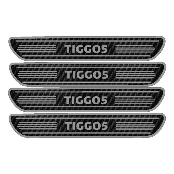 برچسب بدنه خودرو مهدیار مدل کربن کد sp136 مناسب برای تیگو5 بسته 4 عددی *680