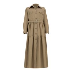 مانتو زنانه السانا مدل چیدامه کد 223007 رنگ شکلاتی