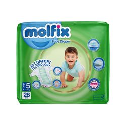پوشک مولفیکس مدل کامفورت سایز 5 بسته 28 عددی
