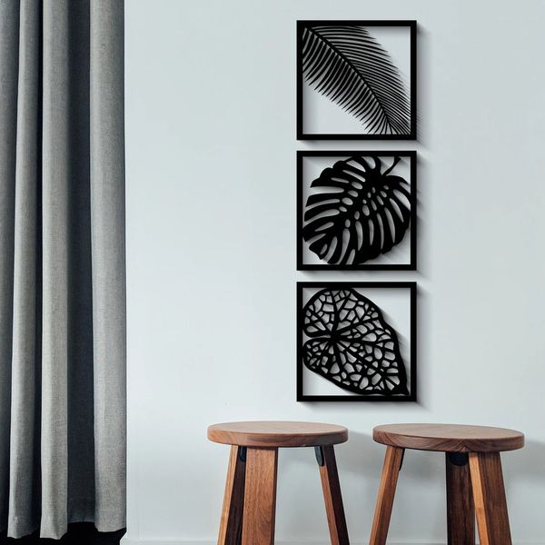 دیوارکوب مدل چوبی کد T40 l مجموعه 3 عددی