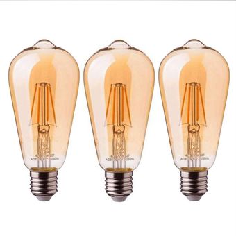 لامپ ادیسونی 4 وات مدل ST64 پایه E27 بسته 3 عددی