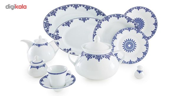 سرویس غذاخوری 108 پارچه چینی زرین ایران مدل شهرزاد سمرقند درجه یک