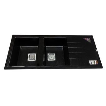 سینک ظرفشویی گرانیت توکار دو لگنه پارادایز مدل ITALY-404-BAKLIL