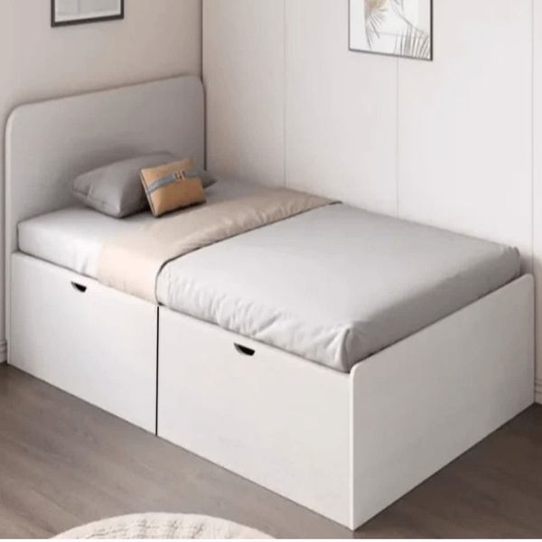 تخت خواب ملامینه یک نفره افرا مدل b2 سایز 90×200 سانتی متر