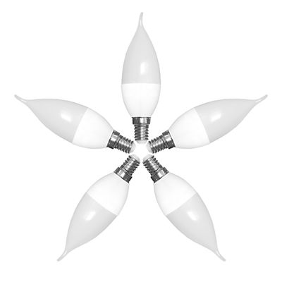 لامپ اس ام دی 7 وات ای دی سی مدل شمعی اشکی  پایه E14 بسته 5 عددی