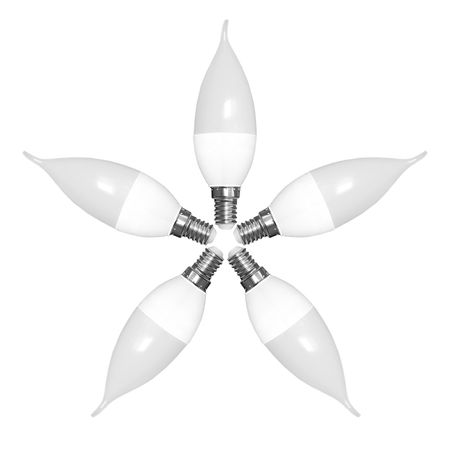 لامپ اس ام دی 7 وات ای دی سی مدل شمعی اشکی  پایه E14 بسته 5 عددی