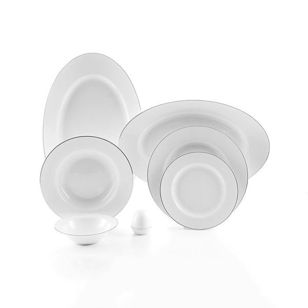 سرویس غذاخوری 102 پارچه چینی زرین ایران سری ایتالیا اف مدل سمن درجه یک