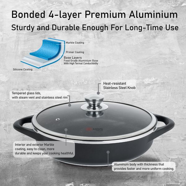 تابه ام جی اس مدل ITALY B سایز 28