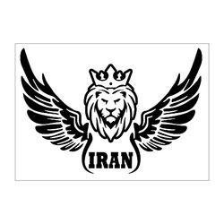 برچسب بدنه خودرو مدل شیر بالدار کد ما08 بسته 2 عددی