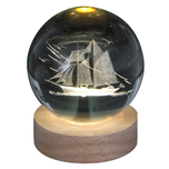 چراغ خواب مدل گوی کریستال طرح کشتی