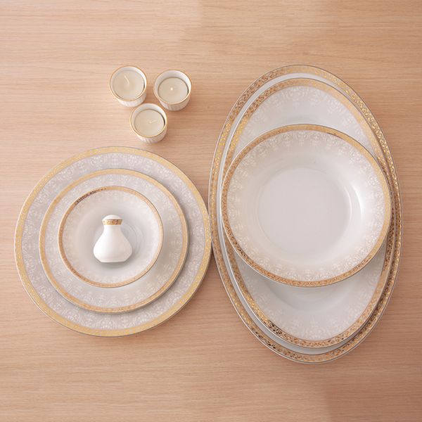 سرویس غذاخوری 108 پارچه چینی زرین ایران سری شهرزاد مدل رومینا درجه یک