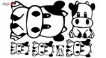 استیکر یخچال صالسو آرت طرح different cute cow az