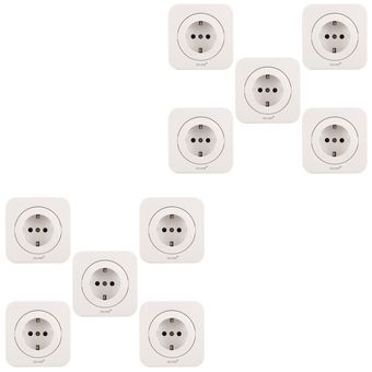 پریز برق ارت دار دلند مدل آدا پلاس بسته 10 عددی
