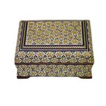 جعبه جواهرات خاتم کاری مدل پایه دار کد 58