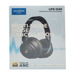 هدفون بلوتوثی انکر مدل SoundCore Life Q30 با نویز کنسلینگ فعال (ANC)، درگاه شارژ USB Type-C، دارای میکروفون دوگانه با حذف نویز،