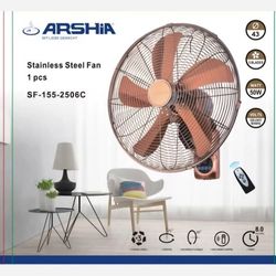 پنکه دیواری ارشیا تمام فلز SF-155-2506 با 18ماه گارانتی می‌سرویس