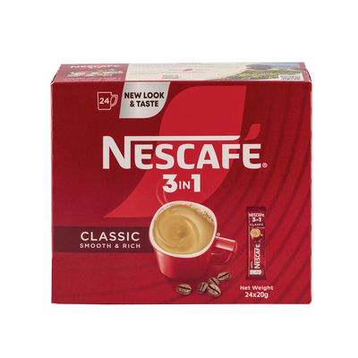 پودر مخلوط قهوه فوری 3 در 1 نسکافه - 20 گرم بسته 24 عددی