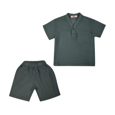 ست تی شرت آستین کوتاه و شلوارک پسرانه مدل MDSS-CH1751