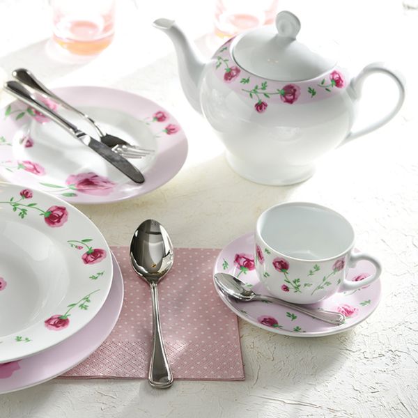 سرویس چینی 102 پارچه غذا خوری چینی زرین ایران سری ایتالیا اف مدل ویلیج درجه یک