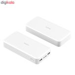 پاوربانک شیائومی مدل Redmi ظرفیت 20000 میلی آمپرساعت به همراه کابل تبدیل microUSB