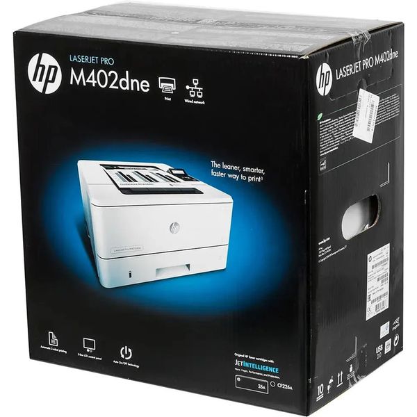 پرینتر لیزری اچ‌ پی مدل LaserJet Pro M402dne ریفر (Refurbished) – چاپ دورو، اتصال شبکه
