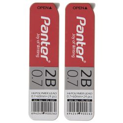 نوک مداد نوکی 0.7 , 5/. میلی متری پنتر مدل Hi-Polymer بسته 12 عددی