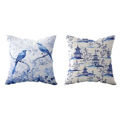 کاور کوسن طرح قلم آبی کد F2K1152-1164 | مجموعه دو عددی