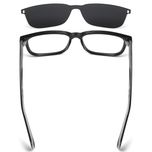 فریم عینک طبی مدل CG7201C01P109 Polarized Double Switch به همراه کاور آفتابی