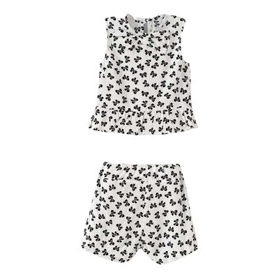 ست تاپ بدون آستین و شلوارک راحتی نوزادی مدل MDSS-CH2427