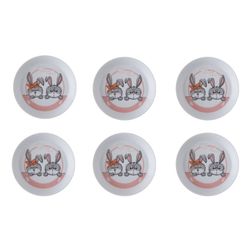 بشقاب زی مدل فرم اس کد 12 هپی ربیت درجه یک بسته 6 عددی