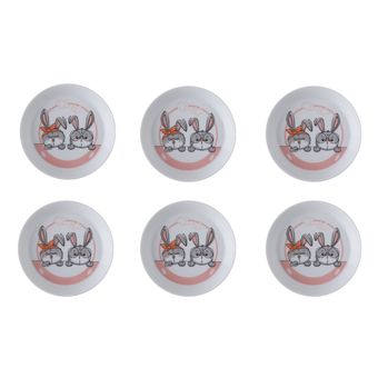 بشقاب زی مدل فرم اس کد 12 هپی ربیت درجه یک بسته 6 عددی