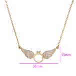 گردنبند زنانه مدل حلقه و بال کد N3034