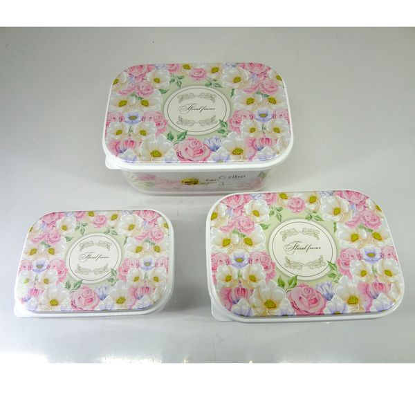 ظرف نگهدارنده زیبا سازان کد R01 مجموعه 3 عددی