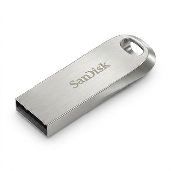 فلش مموری سن دیسک Ultra Luxe ظرفیت 64 گیگابایت با رابط USB 3.1 سرعت خواندن تا 150 مگابایت بر ثانیه، بدنه فلزی مقاوم، پشتیبانی از