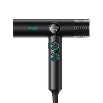 سشوار برس‌دار چرخشی 1900 وات وی جی ار مدل v-401، موتور AC، وزن 600 گرم، دارای سری متمرکز‌کننده پهن، متمرکز‌کننده باریک، دیسپانسر