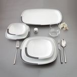 سرویس غذاخوری 27 پارچه 6 نفر چینی زرین ایران مدل وگاس اوریت سری کواترو درجه عالی