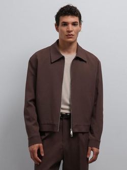 جکت پاییزه زیپ دار / رنگ قهوه ای / برند Antioch ترکیه