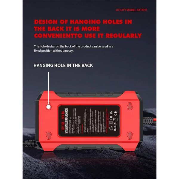 شارژر و تستر باتری خودرو 15 آمپر مدل  rj-c121501a