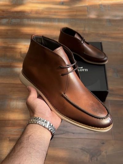 نیم بوت چرم طبیعی کدsho219