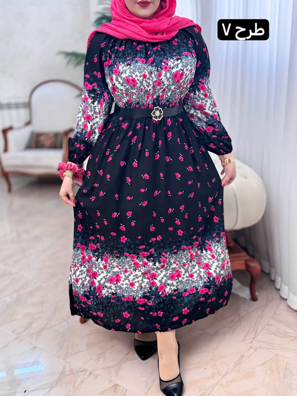 پیراهن نخی گلناز 3124