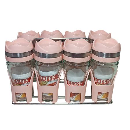 ست جا ادویه 8 پارچه کاپریس مدل فلورا کد GGP8