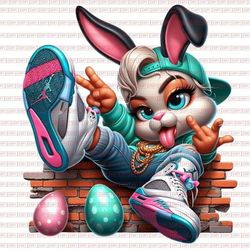 برچسب DTF استیکر حرارتی لباس خرگوشن فشن