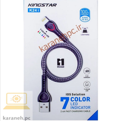 کابل تبدیل 1 متری USB به لایتنینگ کینگ استار مدل K24 i